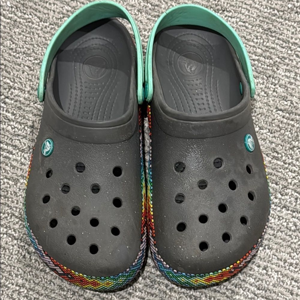 CROCS Black Loafers and Slip-Ons with Chunky Design
